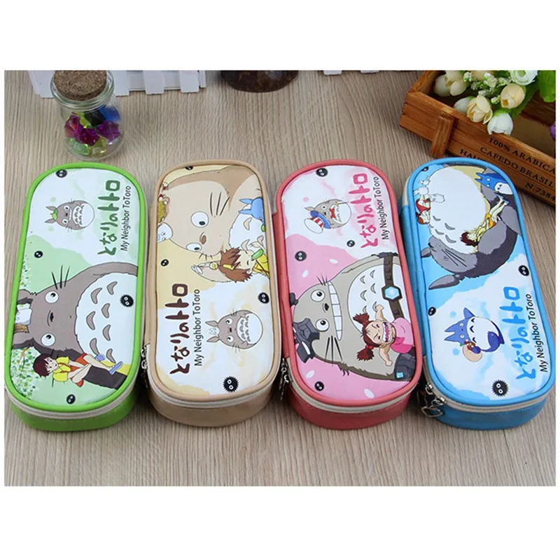 Оригинальный чехол для карандашей Totoro вместительный из искусственной кожи