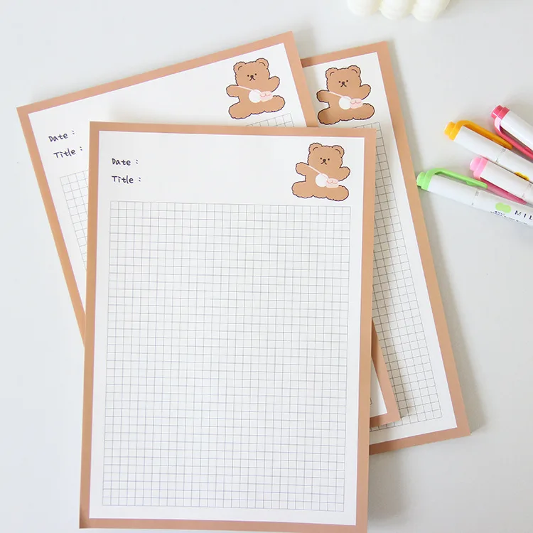 Блокнот с изображением шоколадного медведя блокнот B5 для студентов сделай сам