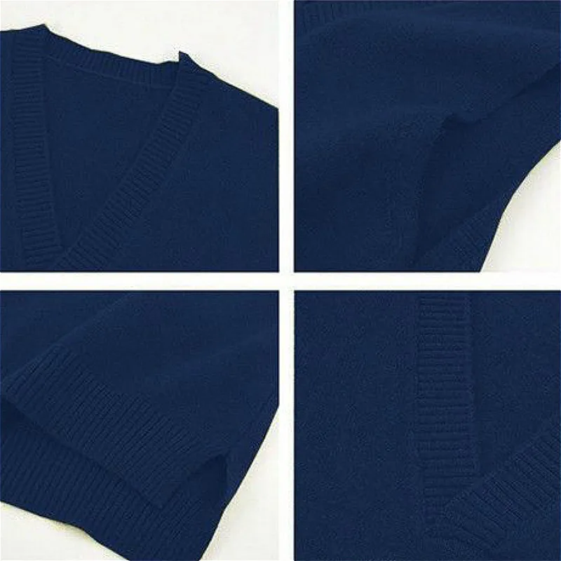 

Sweaters Vest Women V-neck Sleeveless Solid Sweater All-match Casual Teens Chic Fashion Autumn Winter Simple Slim