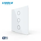 Умный настенный сенсорный выключатель Livolo с Wi-Fi, 3 клавиши, автоматизация, 1 канал, управление через приложение, Google home