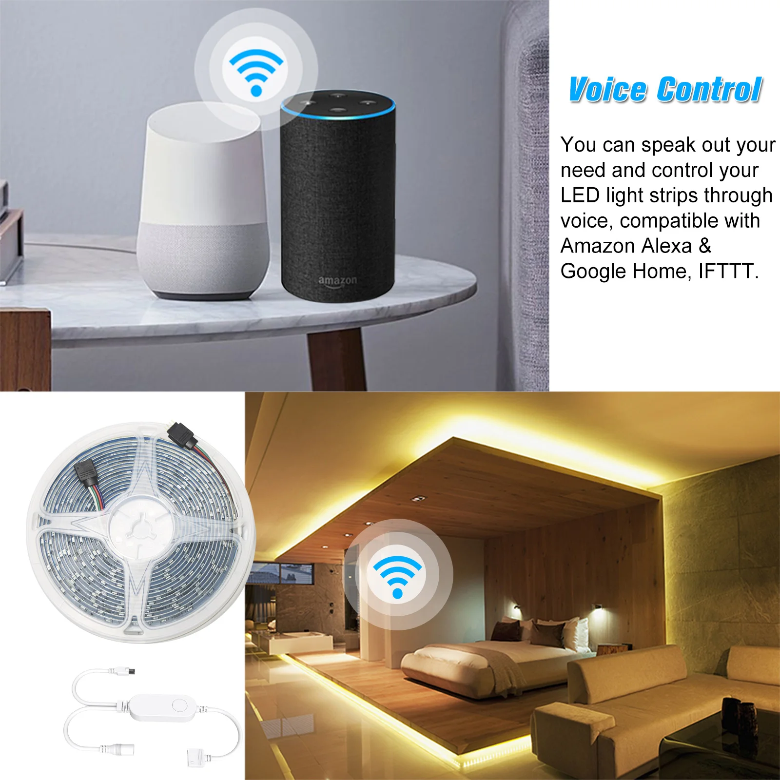 Светодиодная смарт-лента RGB с дистанционным управлением 5/футов | Электроника