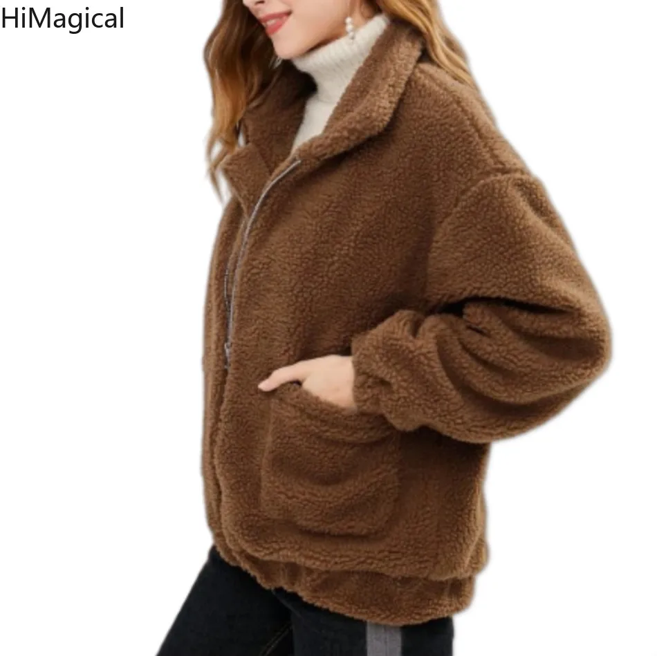 

Womens Fashion Female Casual Loose Overcoat Coats & Jackets Wool & Blends outerwear winter clothing