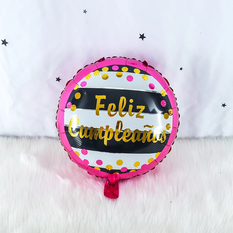 10/5 шт. 18 дюймов испанский фольгированные шары С Днем Рождения Feliz cumpleaños воздушный