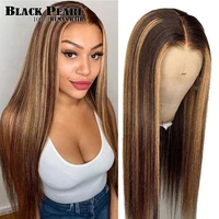 factory highlight lace front human hair wigs brazilian straight p427 ombre human hair wig for women 150 density lace front wig