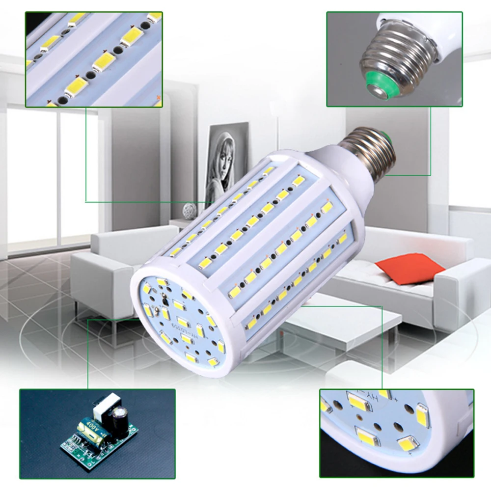 Светодиодная лампа Кукуруза SMD5630 2835 светодиодная для люстры светодиодный