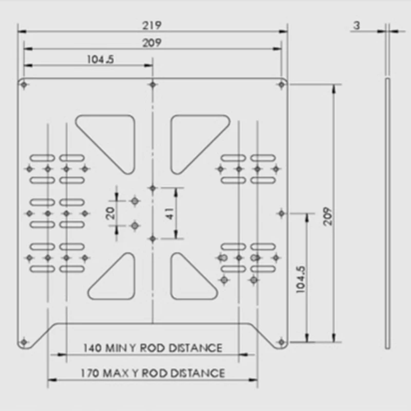 Аксессуары для 3D принтера нагревательная платформа горячей панели Prusa I3 опорная