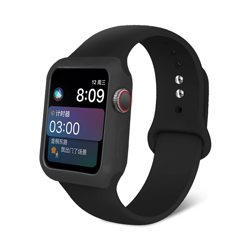 MU SEN Спорт Силиконовый ремешок для apple watch серии 4/3/2/1 заменить браслет для наручных часов Watchstrap для apple watch 42mm 38 мм