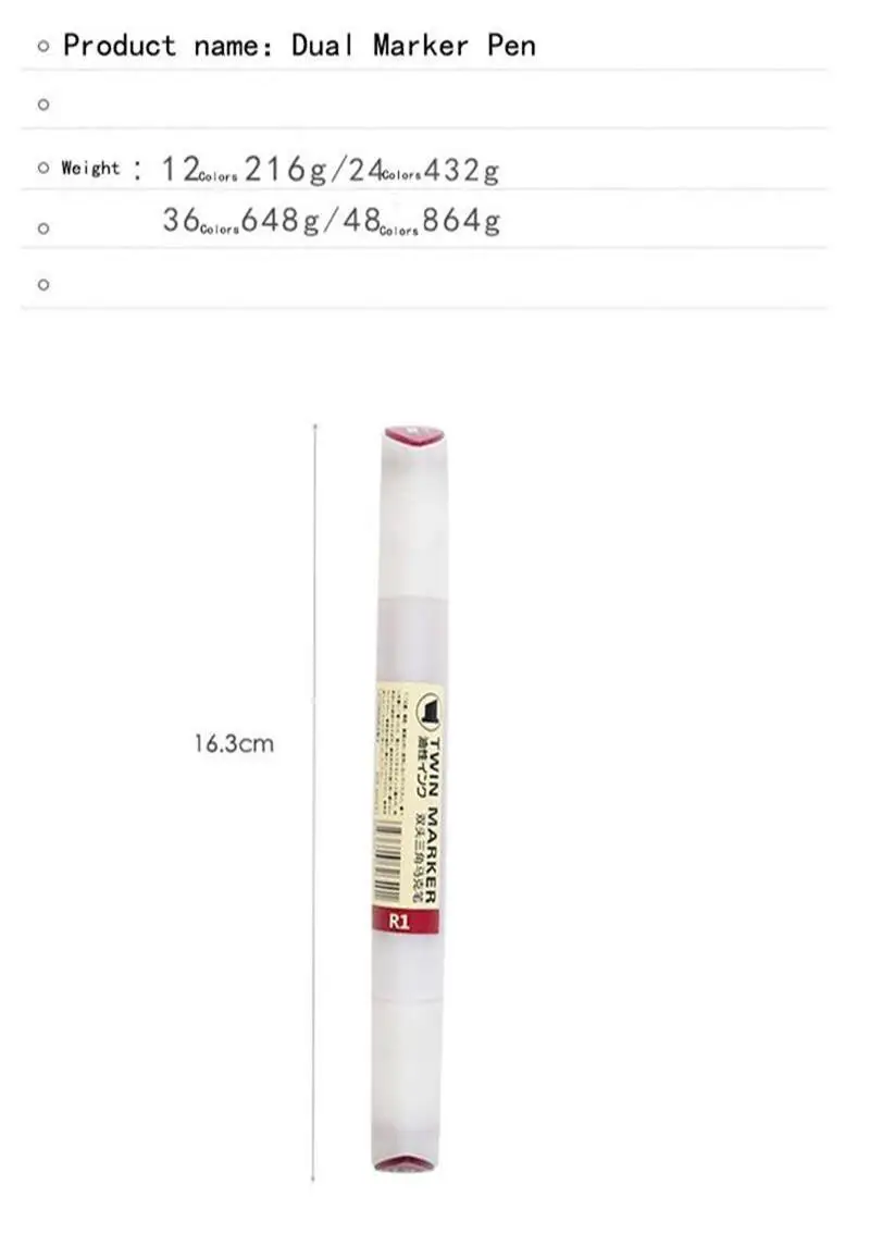12 Colour Both Head Triangle Oiliness Marker Pen Student Marc Arts Painting For Animation Manga | Канцтовары для офиса и дома