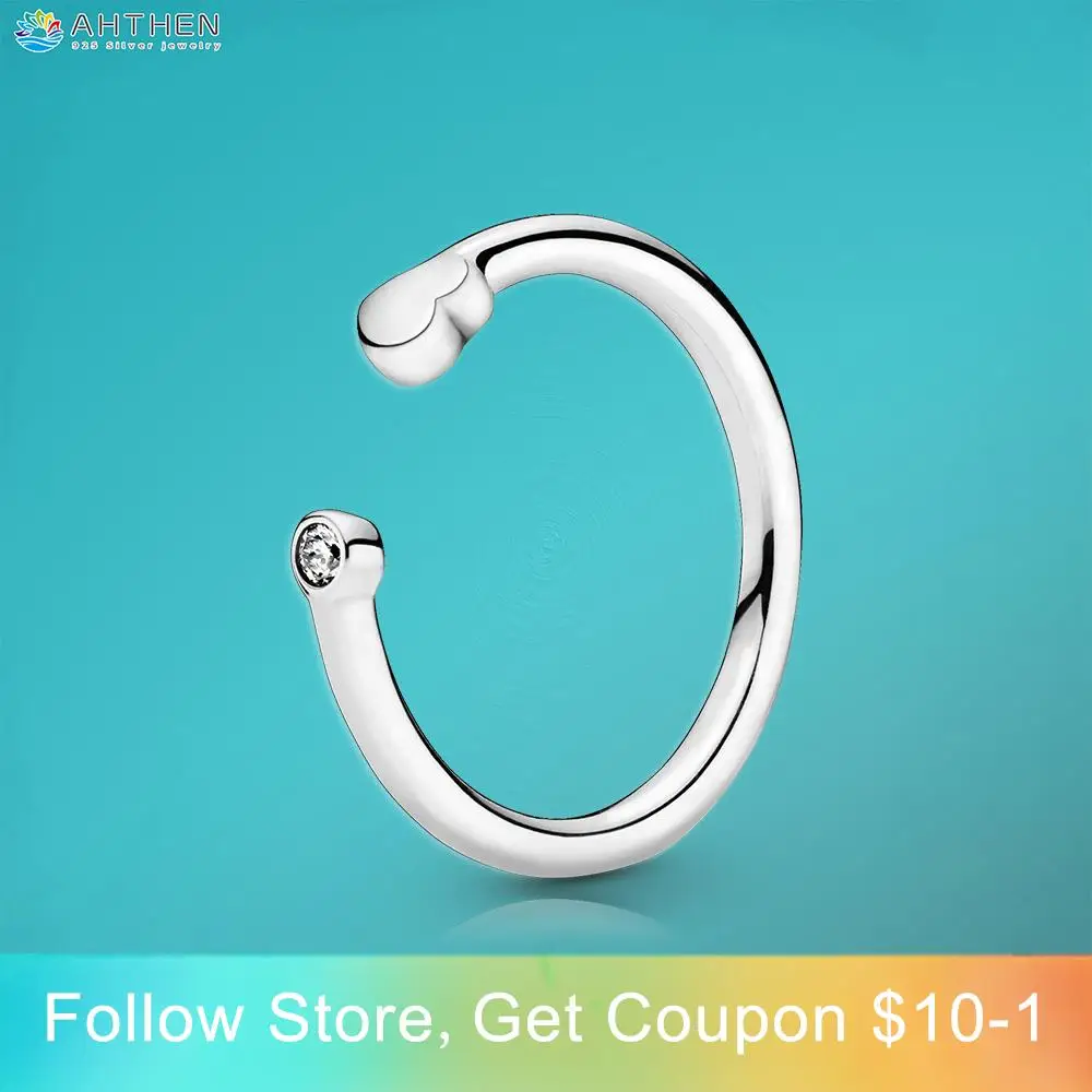 

Ahthen 925 Sterling Silver Rings Polished Heart Open Rings 925 Silver Women Rings Ngagement Ring Women Jewelry Making Girl Rings