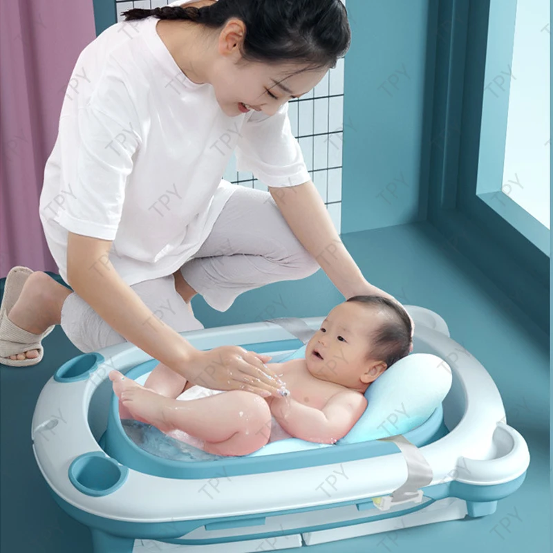 

Folding Bathtub Baby Child Bath Tub Baby Sit Swim Non-Slip Bath Bucket Portable Plastic Bathtub Super Thick Tub Foldable Basin