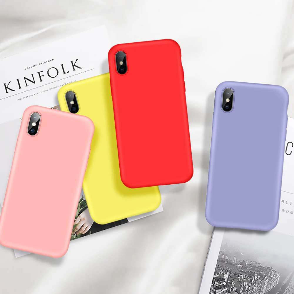 Для iPhone 7 8 X XR XS 11 pro Max 6S Plus противоударный мягкий ТПУ летний жидкий силиконовый