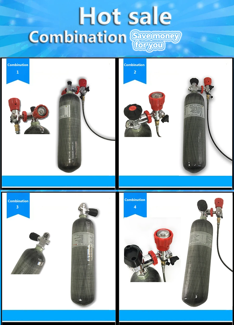 AC103301 цилиндр Pcp пневматическая винтовка 3л 4500Psi акваланга подводная пушка углеродное волокно клапан акваланга бак Acecare