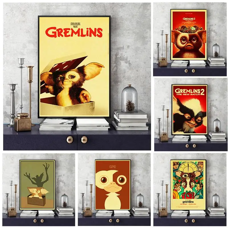 Gremlins киноплакат/Настенный декор/декоративная живопись/Бар плакат/крафт-бумага/Ретро плакат
