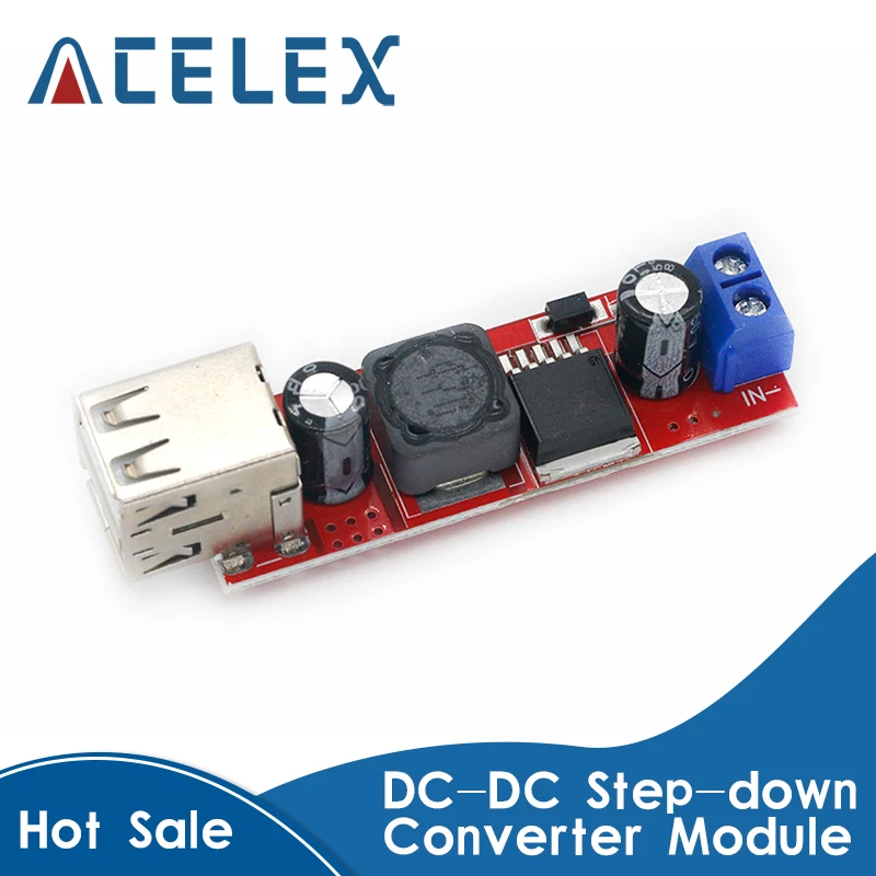 Двойной USB выход DC-DC понижающий модуль питания 9 В/12 В/24 В/36 В до 5 3A для