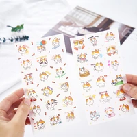 20packslot kawaii blossoming cat decoration adhesive stickers scrapbooking diary diy album stationery stickers wholesale