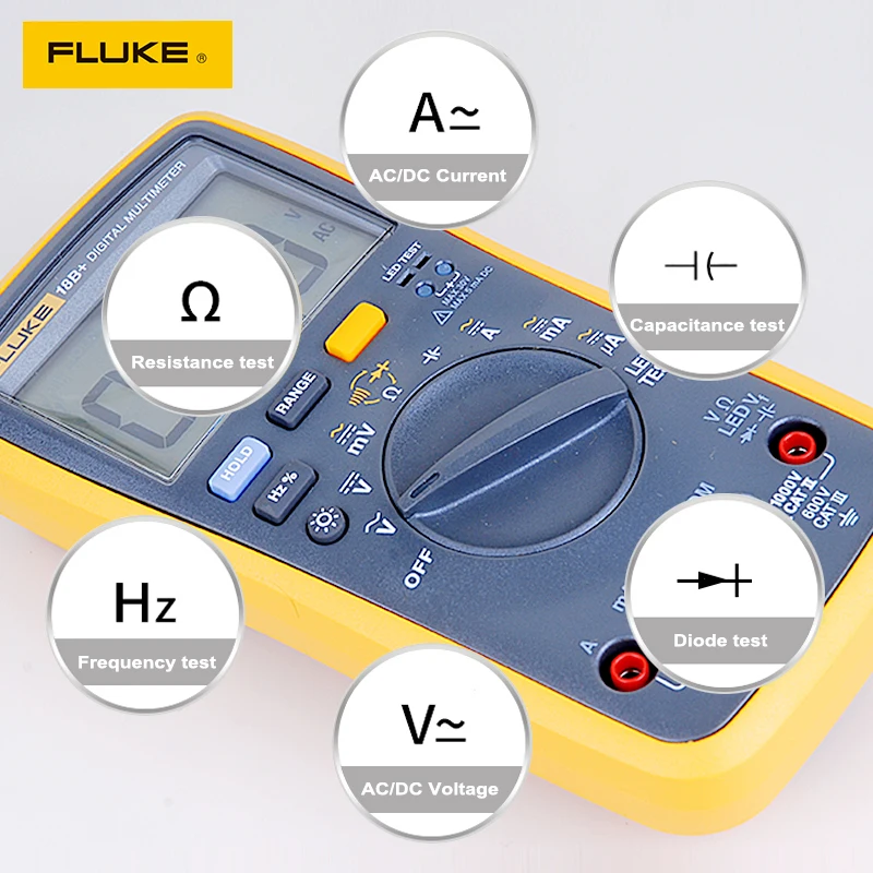 Новейший Fluke 18B + светодиодный тестер переменного тока постоянного цифровой