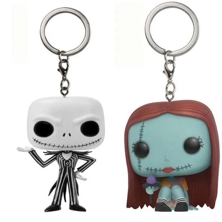 Funko POP брелок Джек и Салли кошмар перед Рождеством ПВХ экшн-фигурка модели игрушки