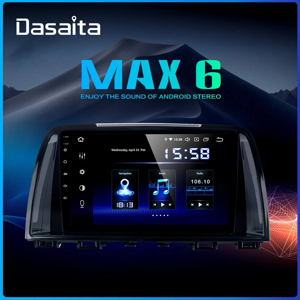 Dasaita " Автомобильный 1 Din радио gps Android 9,0 для Mazda 6 Atenza 2013 Навигатор Bluetooth DSP 4 Гб ram автомобильный мультимедийный плеер