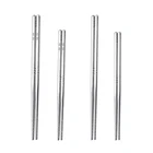 Китайские палочки для еды, Нескользящие многоразовые металлические палочки из нержавеющей стали 304 для еды для суши, столовые приборы, кухонные инструменты