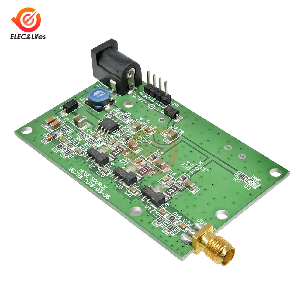 DC 12V 0.3A Источник шума варенья простой спектр внешний генератор отслеживания SMA источник случае DC12V/0.3A генератор сигнала отслеживания