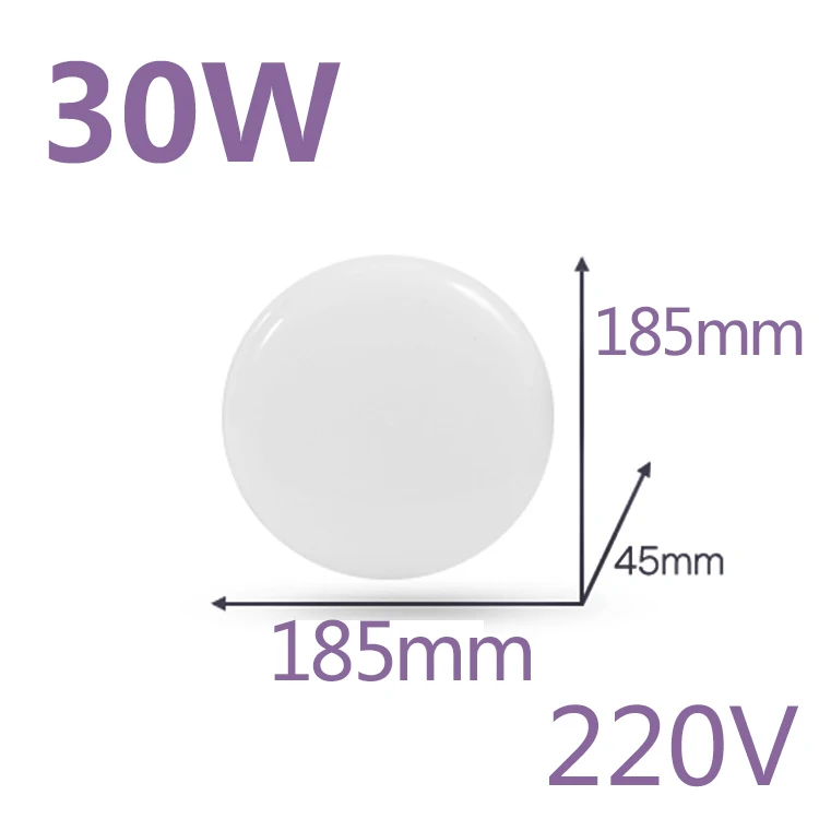 30W Ceiling Light Светодиодный потолочный светильник 50 Вт, 30 Вт, 20 Вт, 15 Вт, 12 Вт, светодиодный панельный светильник 220 В, современные потолочные лампы, поверхностное крепление для гостиной, Домашний Светильник ing - Цвет корпуса: 30W Ceiling Light