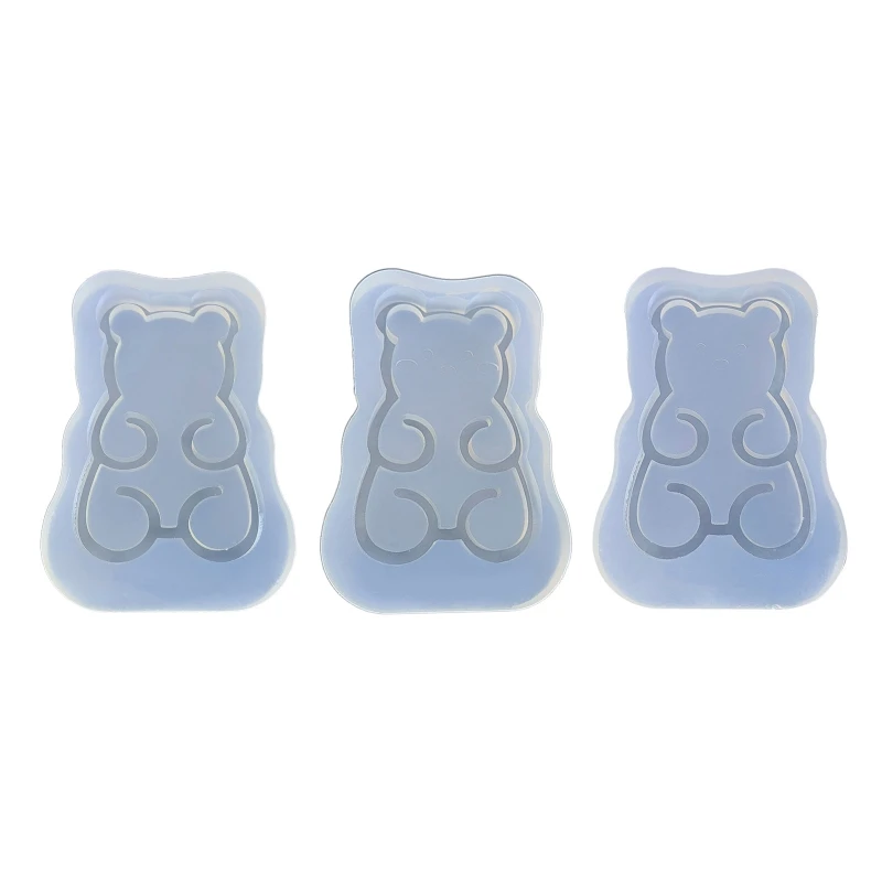 

Shiny Glossy Little Bear Shape Keychain Silicone Epoxy Resin Mold DIY Keychain Pendant Jewelry for Bag Decorations Craft