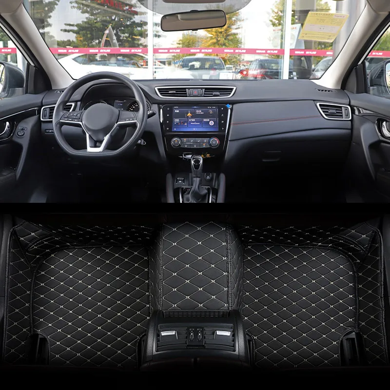 Vtear для ниссан кашкай j11 Nissan Qashqai J11 Dualis 2 коврики для автомобиля кожаный коврик для ног водонепроницаемый коврик коврики аксессуары для интерьера