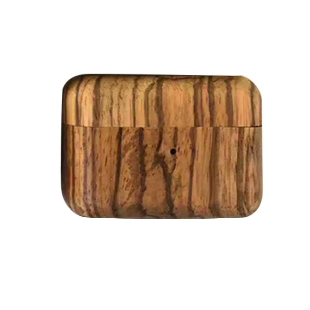 Для AirPods Pro Жесткий чехол защитный твердый деревянный противоударный для зарядки