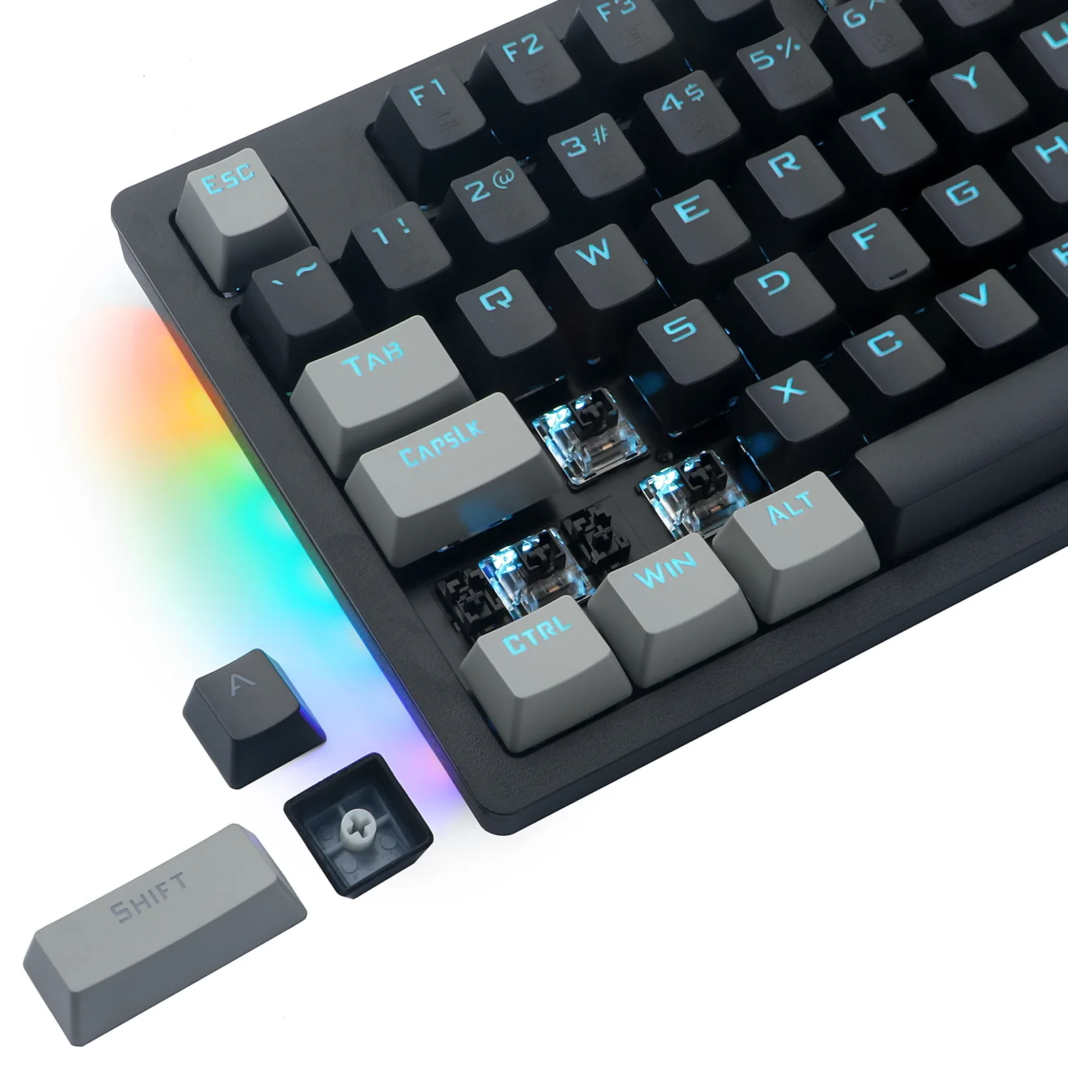 Механическая клавиатура HUO JI K-620 TKL с RGB-подсветкой и светодиодной подсветкой