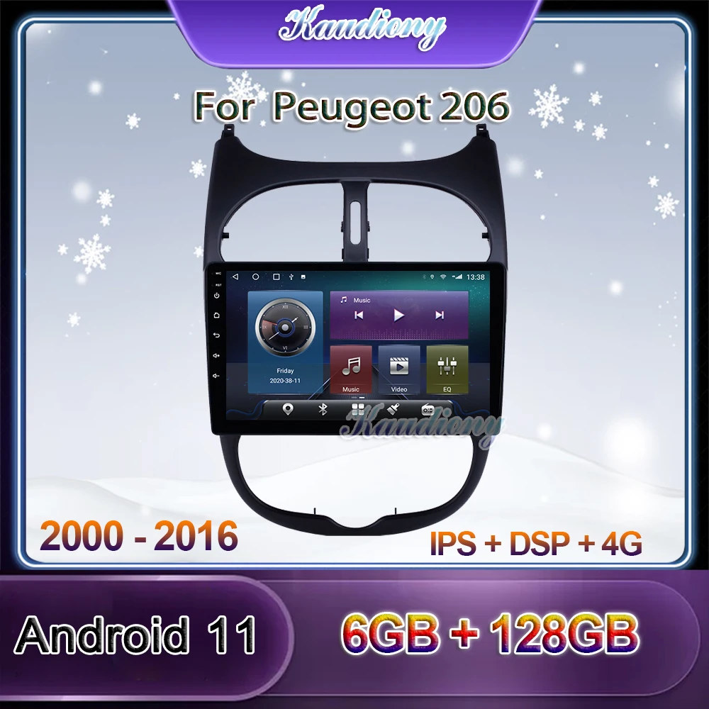 Автомобильная магнитола Kaudiony мультимедийный плеер на Android 11 с 9 &quotэкраном GPS 4G