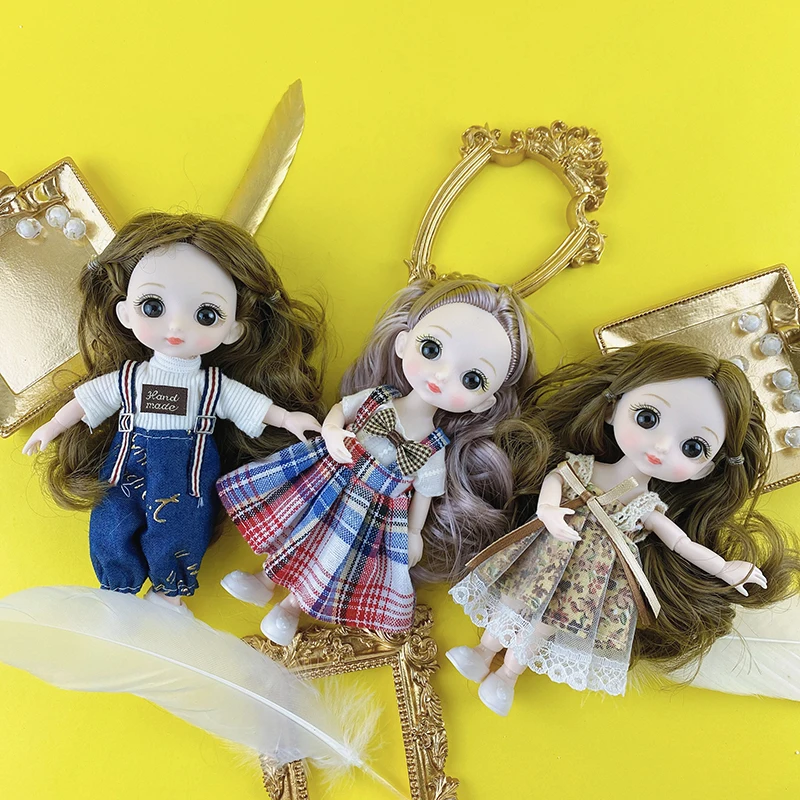 16CM 1/8 BJD Dolls DIY Dress Fashion Handmad Outfits Skirt Girls Clothes For Doll Accessories Dollhouse Toys for children | Игрушки и