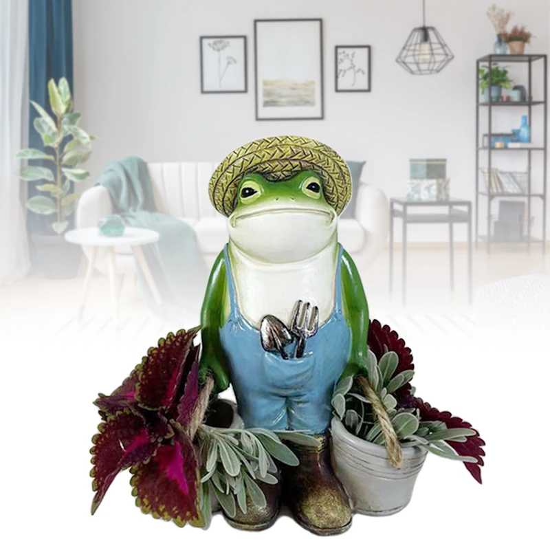 

Frogs Garden Statue Decoration Holding Baskets of Flowers Resin Statues Outdoor Accessory for Yard Home Garden SDF-SHIP
