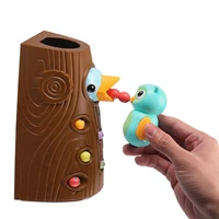kids fishing toys woodpecker magnetic catch bugs feeding game children 3d puzzle educational family toys set kit