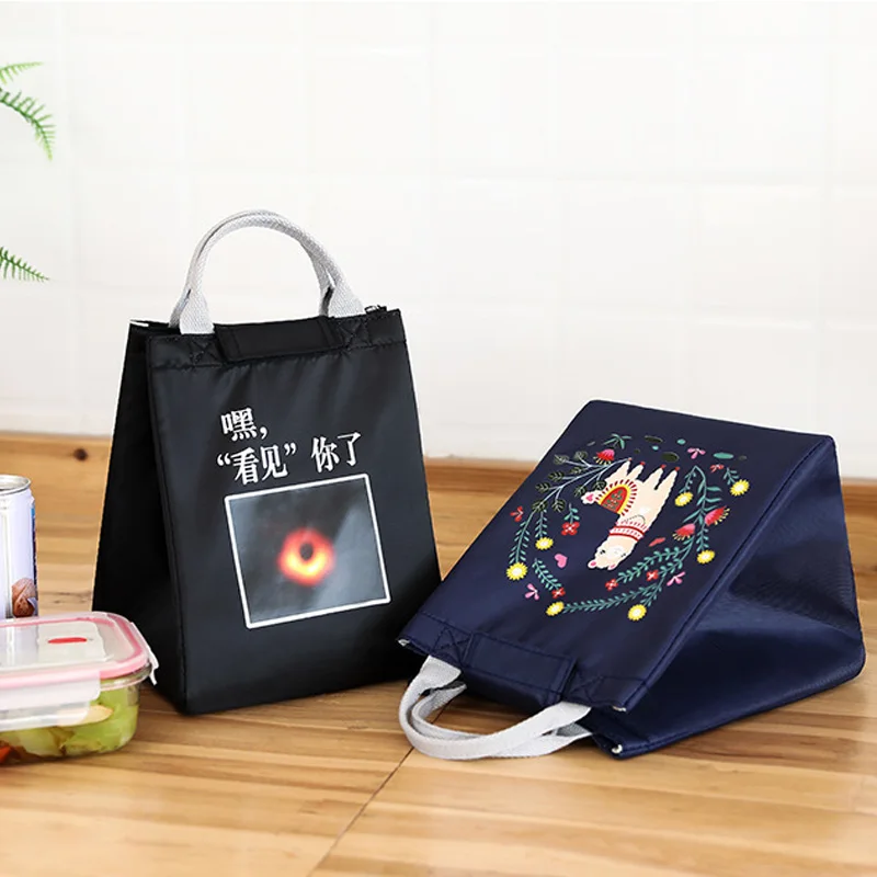 

Insulated Bag Lunch Box Food Snacks Meal Prep Containers Bento Box Thermal Cooler Handbag Portable for Kids Women Men Children