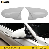 f23 m style plastic mirror cover for bmw 2 series 2door 218i 220i m235i m240i 2014 2018 year f22 coupe car white rear mirror cap