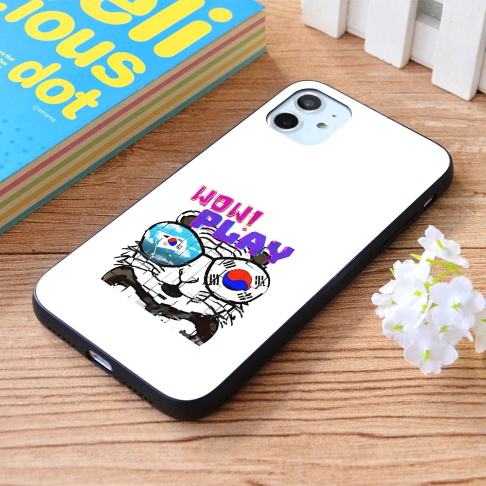 

For iPhone Korean tiger Soft TPU border Apple iPhone Case