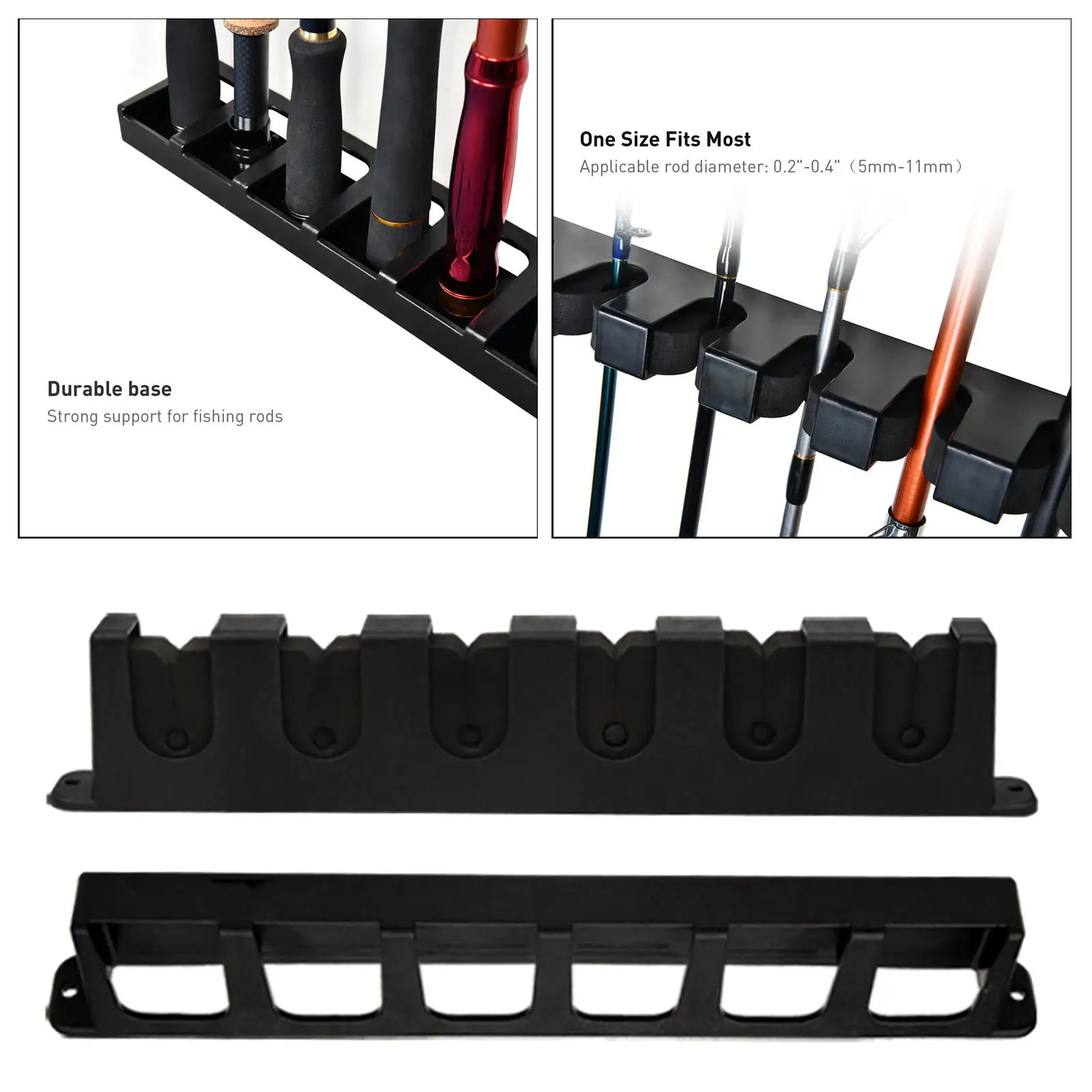 

Fishing Rod Rack Holder for Garage Wall Mounted Organizer Fishing Pole Stand