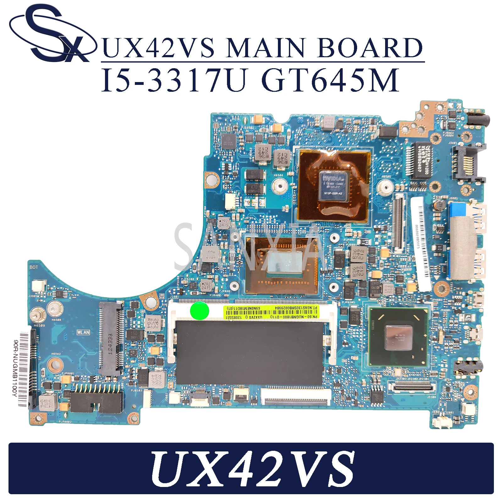 

Материнская плата KEFU UX42VS для ноутбука ASUS UX42VS UX42V оригинальная материнская плата 2GB-RAM I5-3317U GT645M