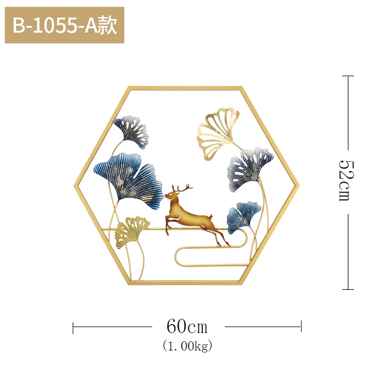 

Modern light luxury wall decoration creative pendant ornament for deer head in the living room Interior dream catcher