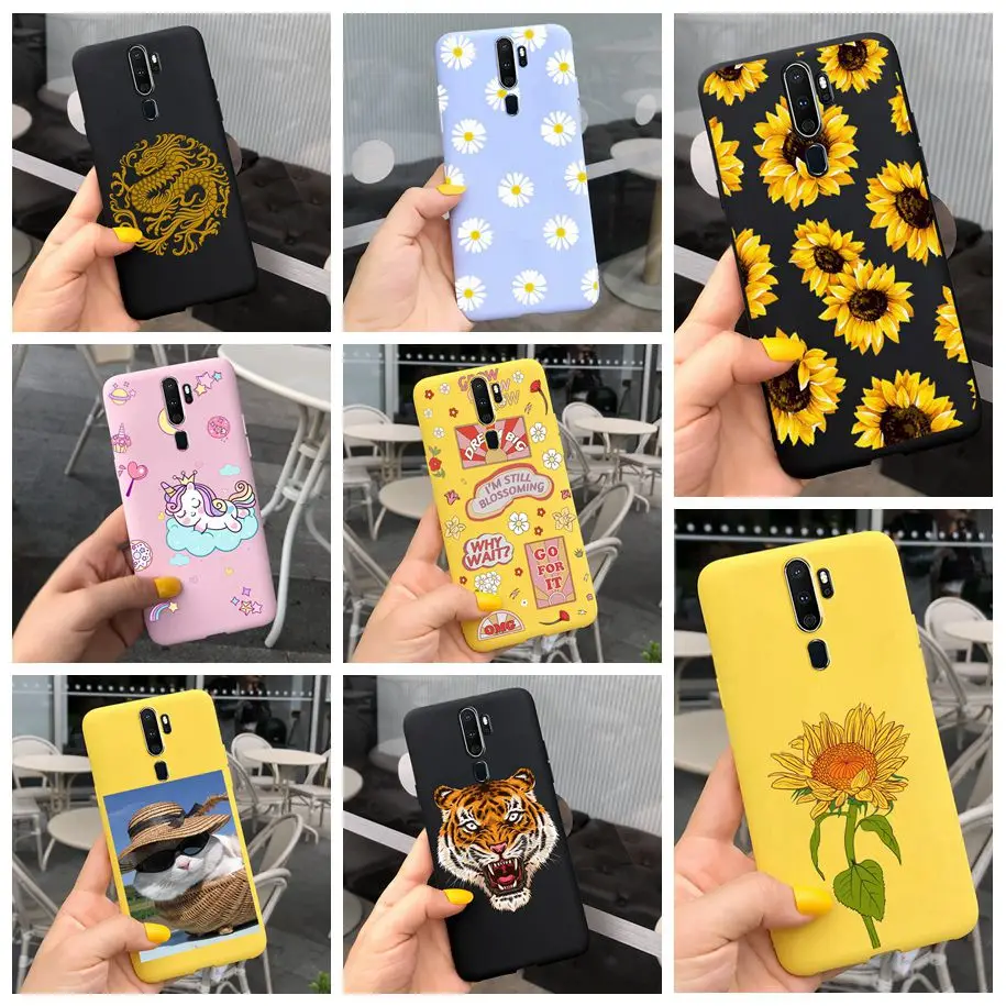 Силиконовый чехол для OPPO A31 A9 A5 2020 мягкий тонкий из ТПУ телефона с изображениями