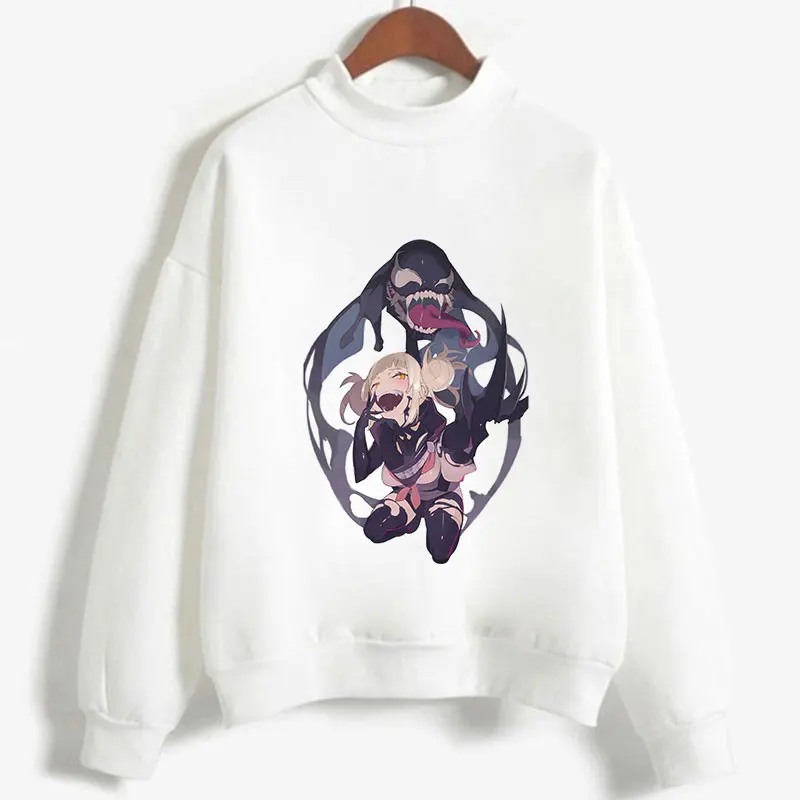 Женская толстовка с длинным рукавом KPOP Готическая теплая белая большого размера