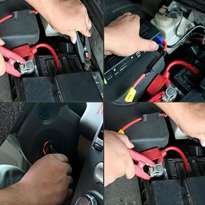 Красный и черный кабель для усиления автомобильного аккумулятора Джампер старт