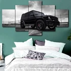 Модульные холщовые плакаты с изображением автомобиля, внедорожника, 5 панелей, настенные художественные картины аксессуары для картин, домашний декор, украшение для гостиной