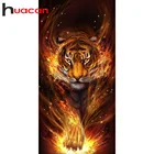 Алмазная вышивка Huacan, тигр, раннее пламя, картины, животные, персонализированный подарок, украшение для дома