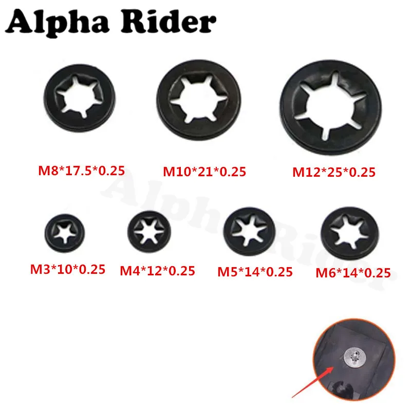 

M3 / M4 / M5 / M6 / M8 / M10 / M12 Internal Tooth Push Nut Star Lock Washer Retainer Clamp Clip Bolt Faterner Gasket