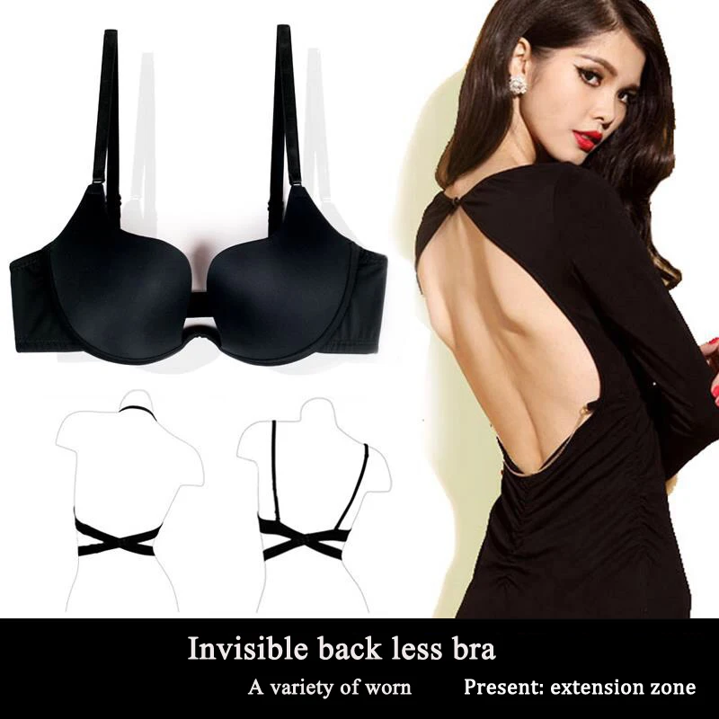 Бюстгальтер пуш ап с открытой спиной пикантное женское нижнее белье U образные