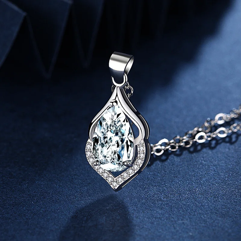 Ожерелье женское из серебра 925 пробы с аквамарином и Рубином | Украшения