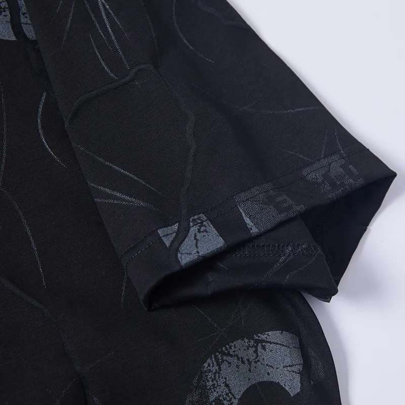 

Summer 2021 new trendy young men's oversized round neck printed short sleeve T-shirt