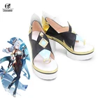 Обувь для косплея ROLECOS Game Genshin Impact Shenhe, обувь на высоком каблуке, обувь для косплея