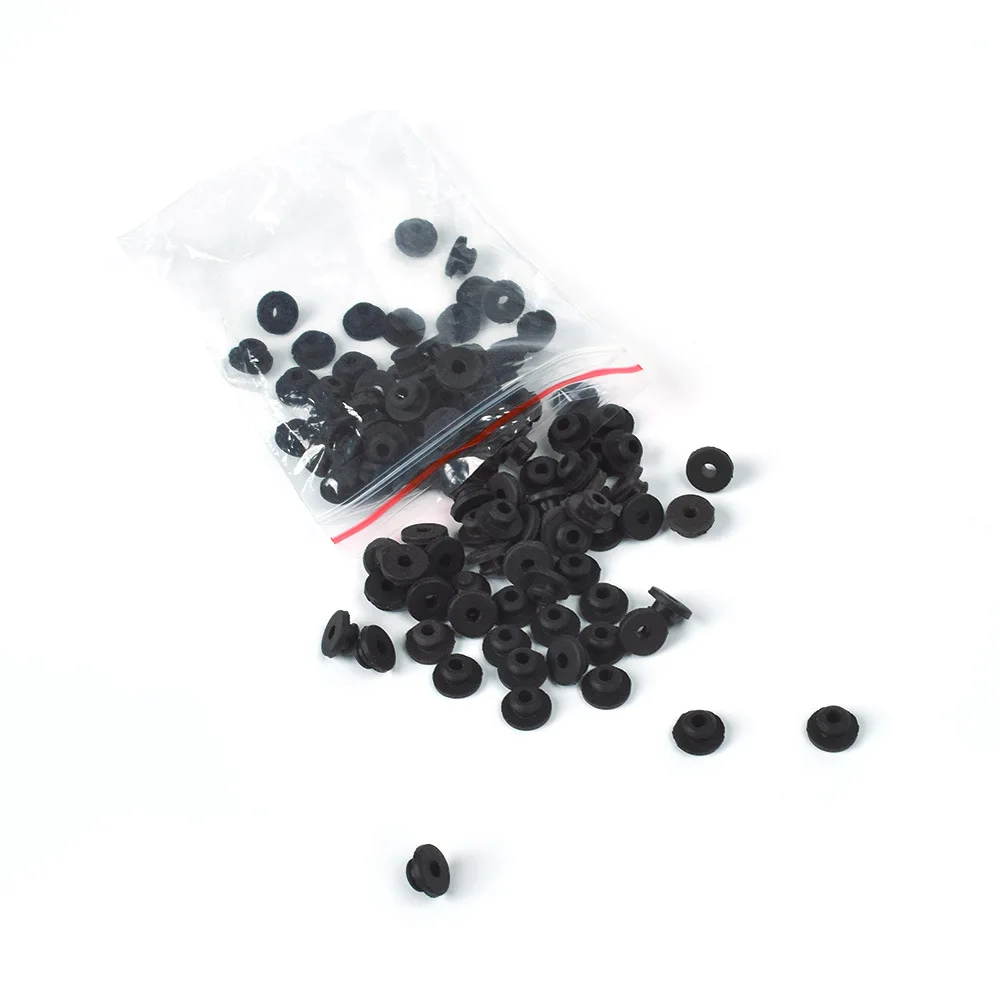 

100Pcs Disposable Rubber Grommets Nipples T Type Needle Pad Tattoo Machine Accessory Armature Bar Tools